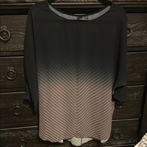 Renuar Ombre Black and Gray Tunic Medium